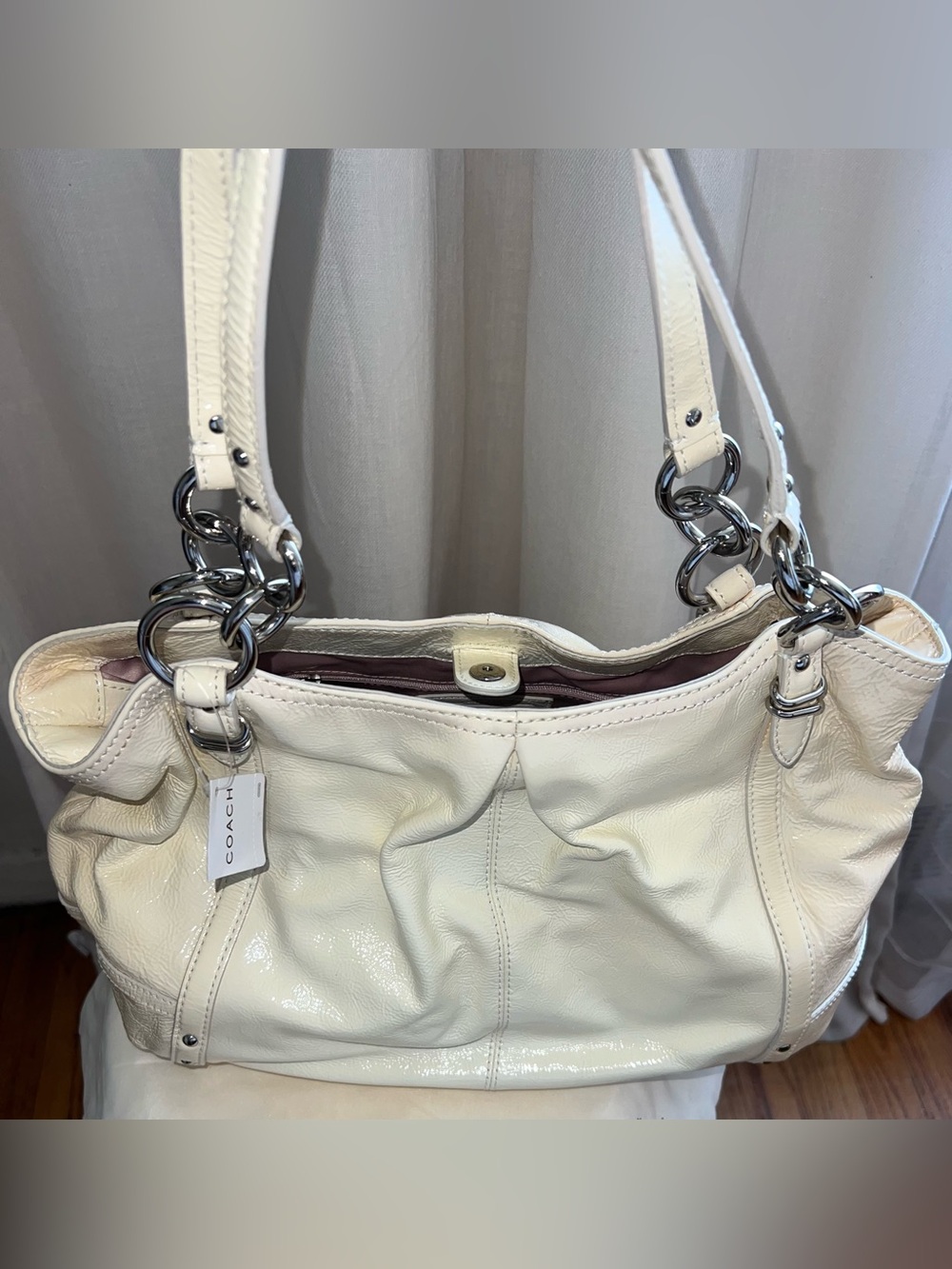 Coach Madison Maggie Patent Leather Shoulder Bag
